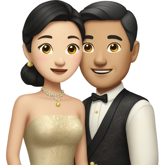 Rich asian couple emoji