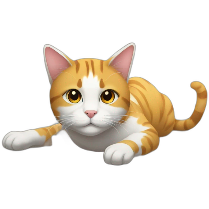 anime cat on the floor surrounded by cables  emoji
