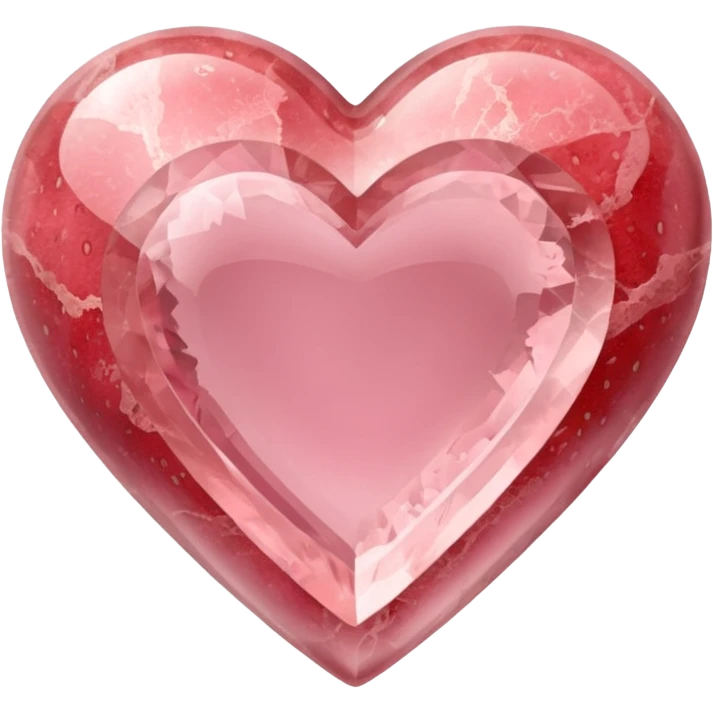 Strawberry quartz heart emoji