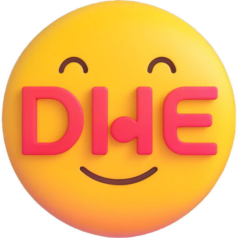 colorful 3D circular emoji with the word 'dislike' in the center in a modern font emoji