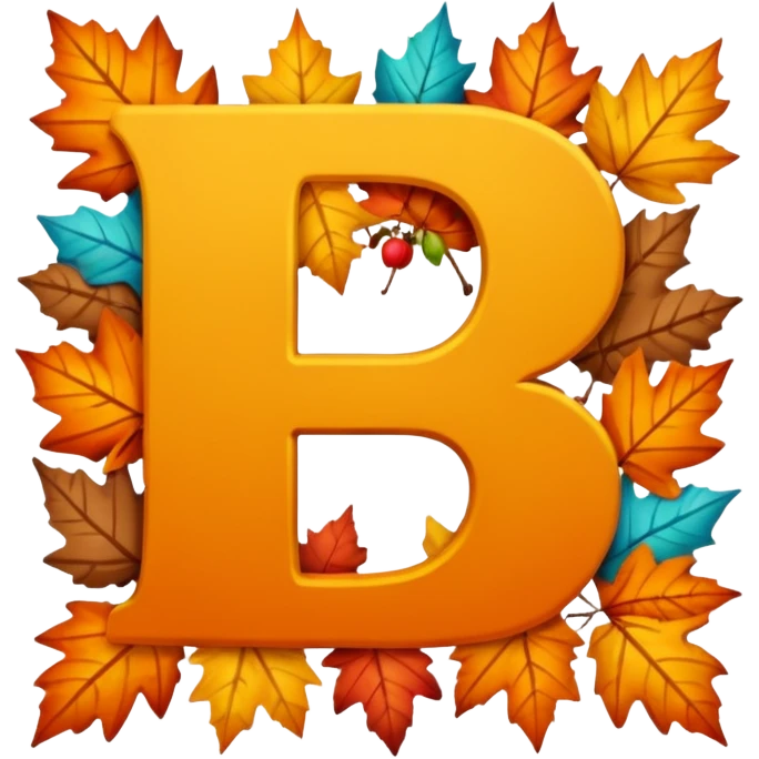 the letter in the leaves emoji