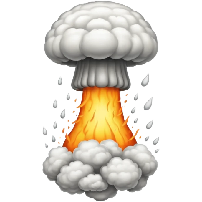 atomic bomb mushroom cloud in the shape of the letter T emoji