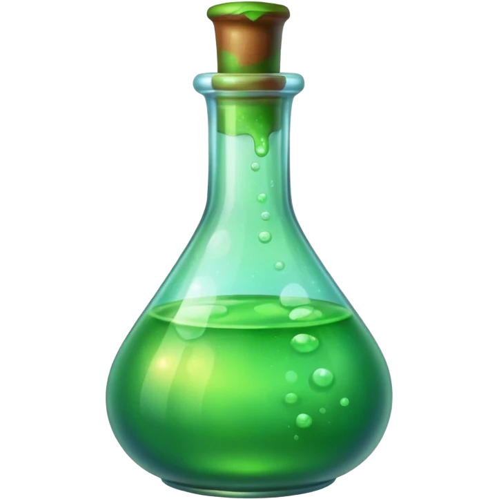 Minimalistic green Potion emoji