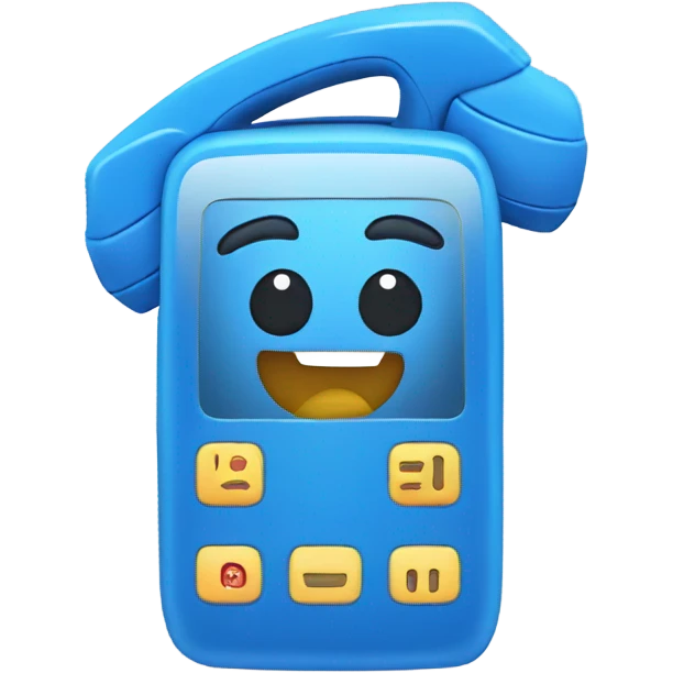 phone blue emoji