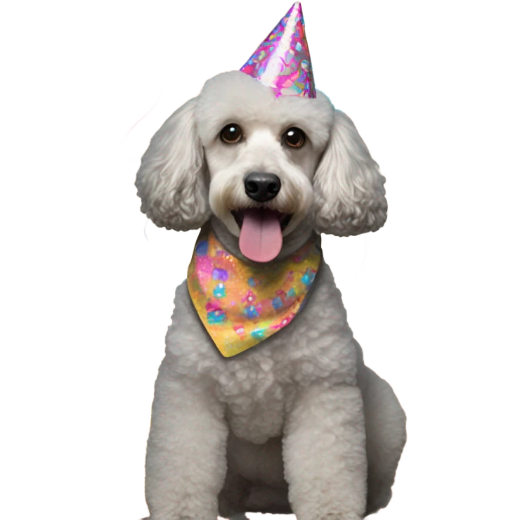 Poodles celebrating emoji