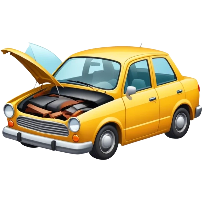 Broken car emoji