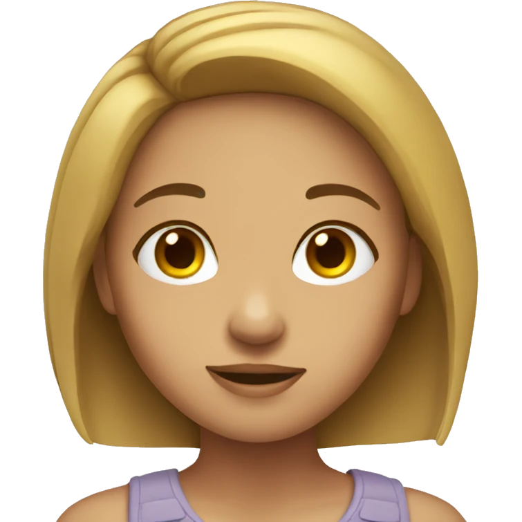 Girl lying emoji