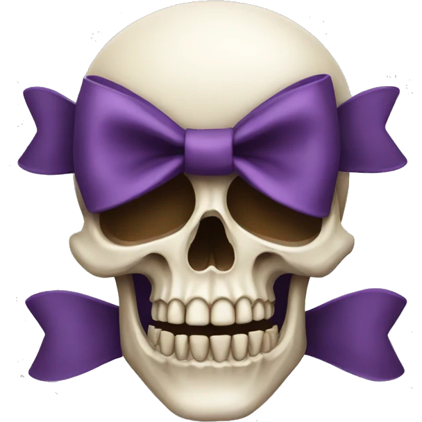 Skull with a bow  emoji