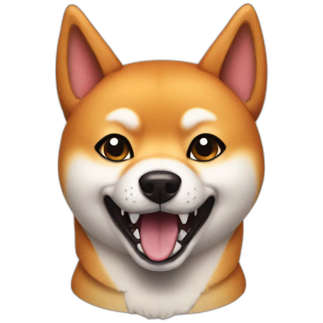 shiba dog with bat emoji