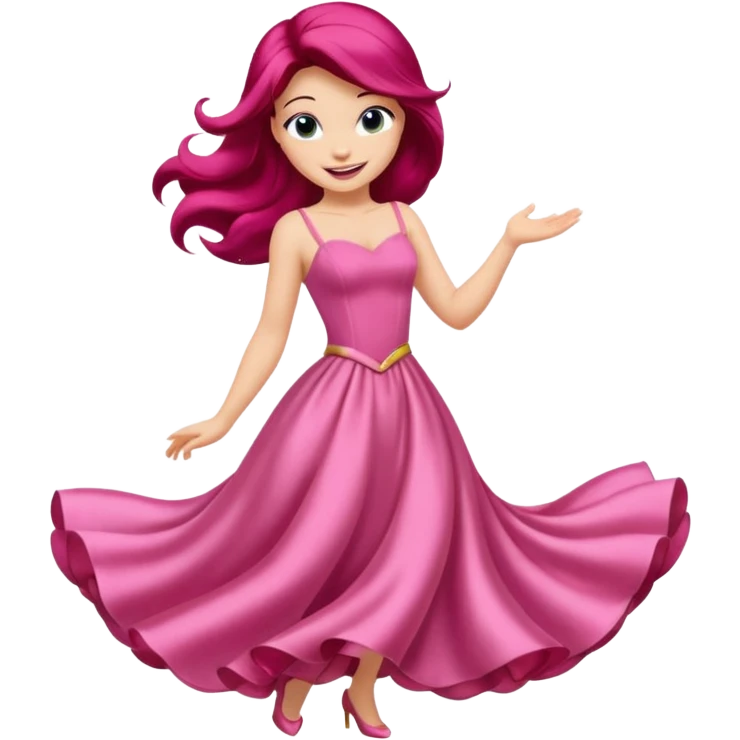 princess ariel in pink dress  emoji