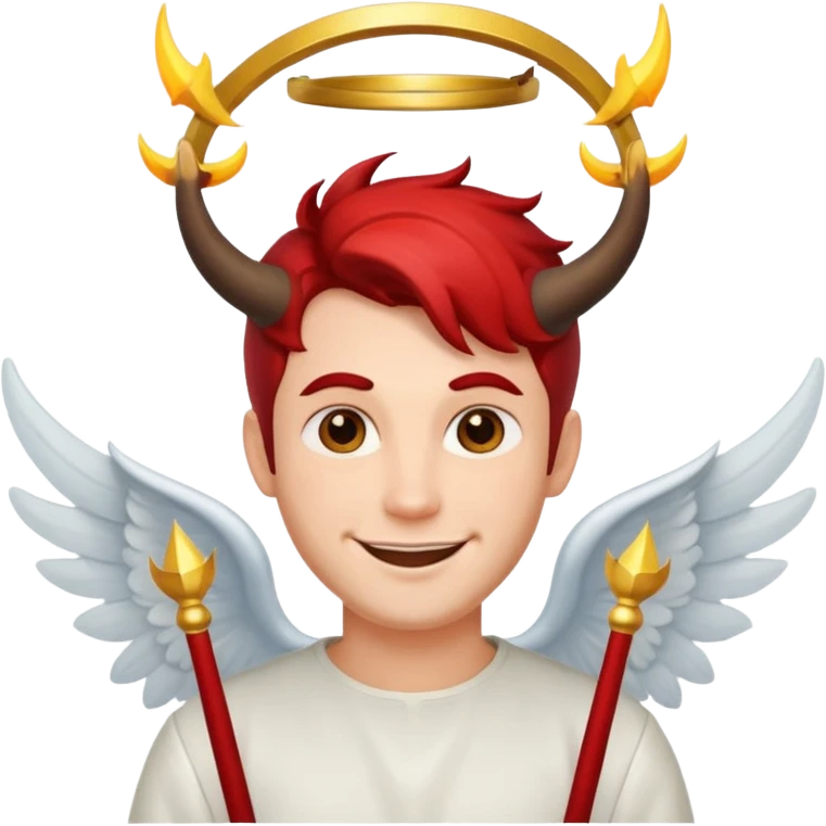 create a angel and devil in one man emoji  emoji