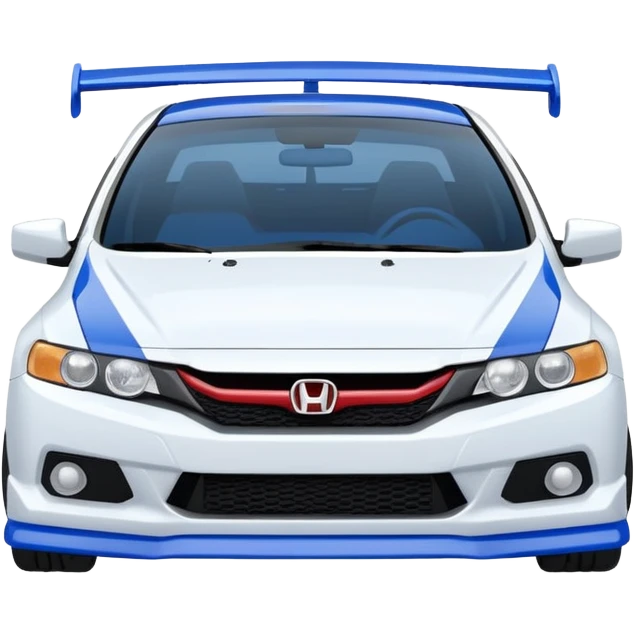 8th gen honda si white with blue spoiler emoji