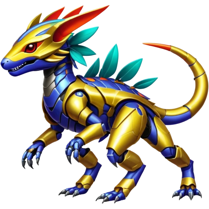  exotic tropical cyber-Protogen-Fakémon-Vernid-creature (full body) emoji