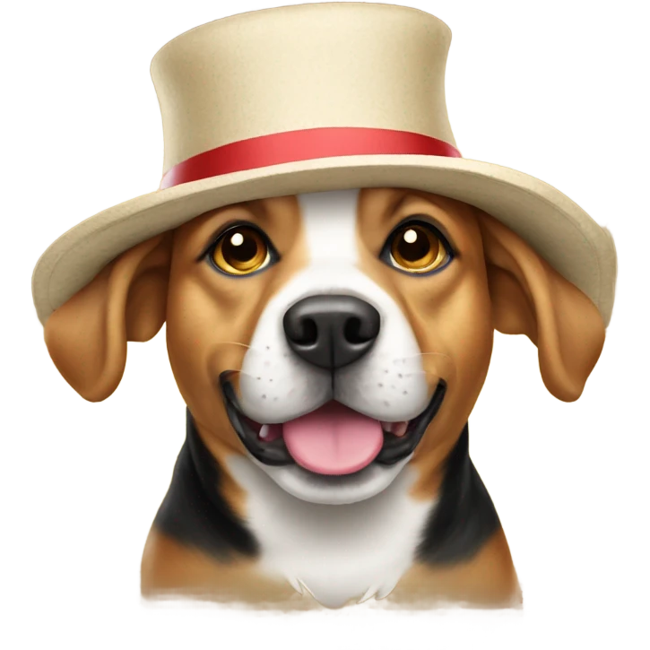 A winner dog with a hat  emoji