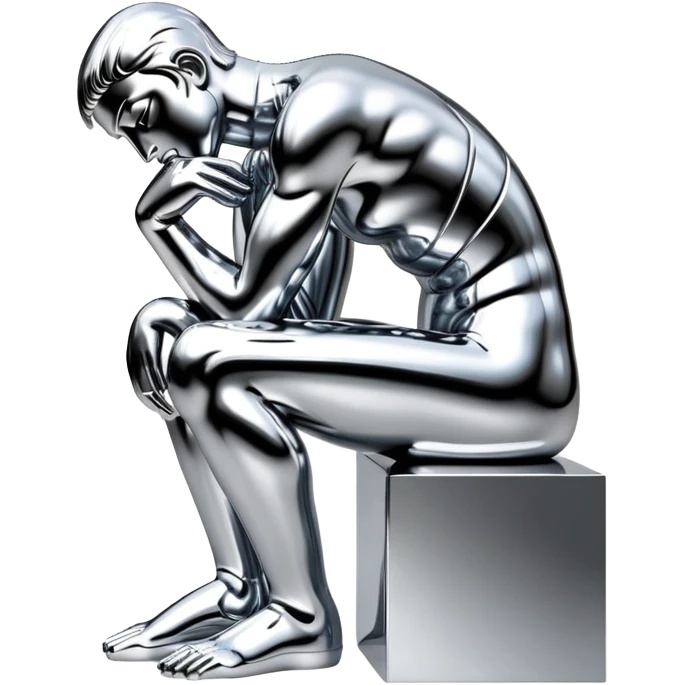 sorayama The Thinker sculpture emoji