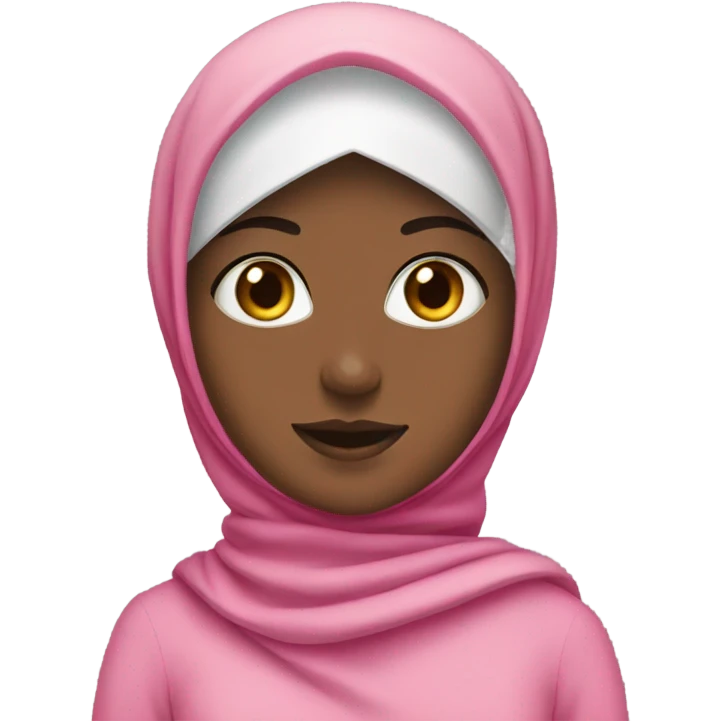girl wearing hijab and pink clothes  emoji