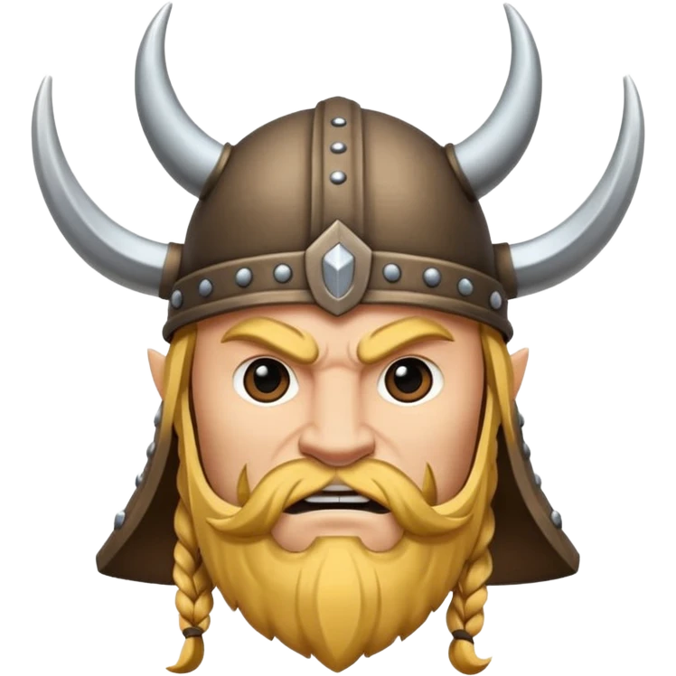 Casco vikingo con cuernos emoji