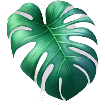 Iridescent monstera plant emoji