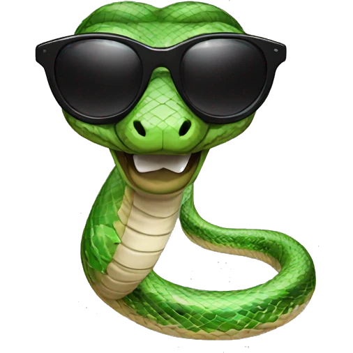 Snake with sunglasses  emoji