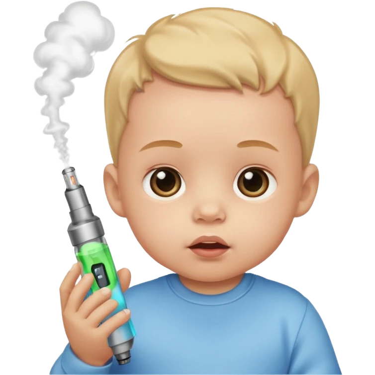 baby hitting a vape emoji