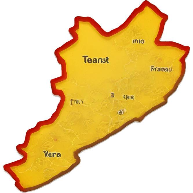 Karnataka map with yellow and red emoji