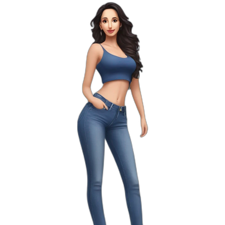 Nora fatehi in jeans emoji