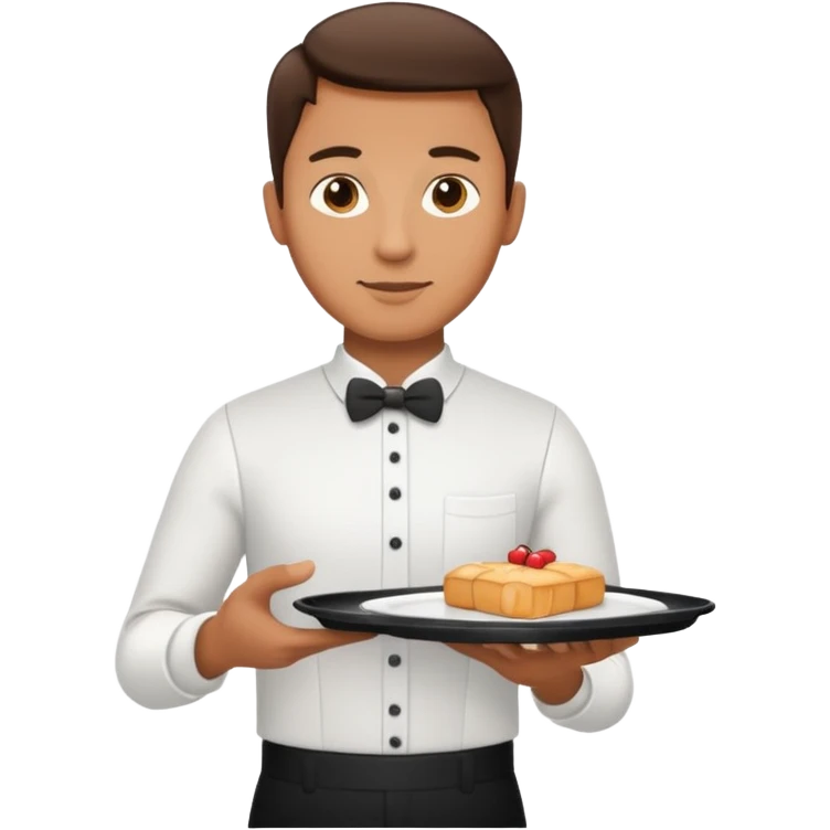 a waiter with a tray emoji