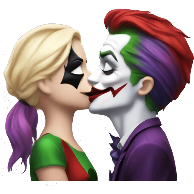 Harley quinn kiss joker  emoji
