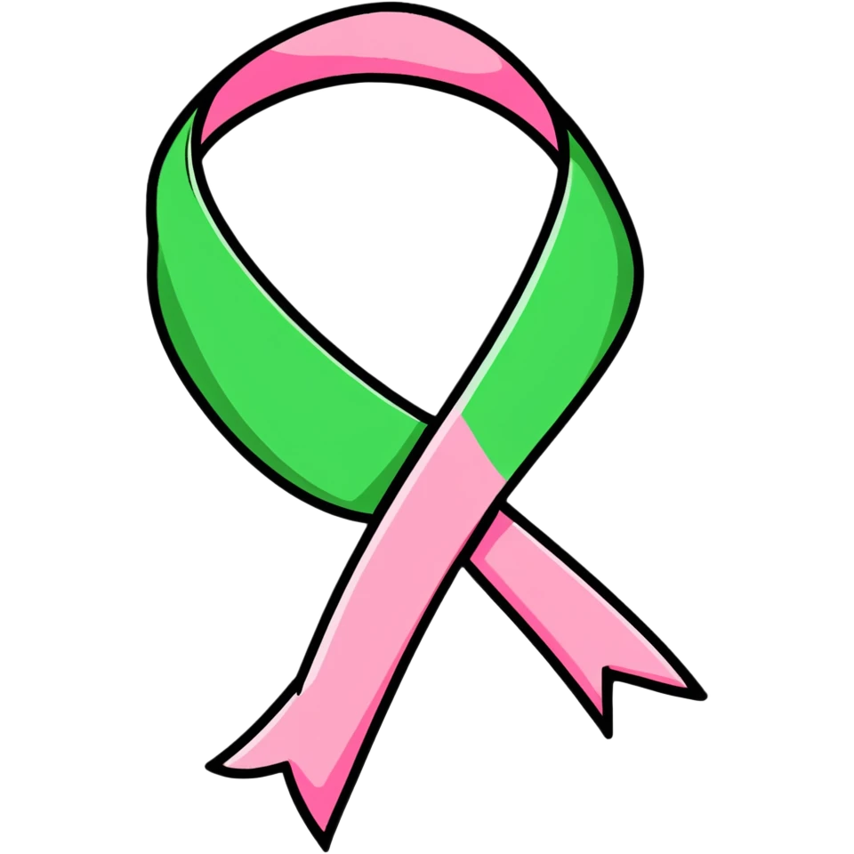 pink ribbon with visible blood stains emoji
