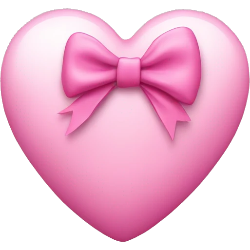 A pink heart with a little bow on top emoji