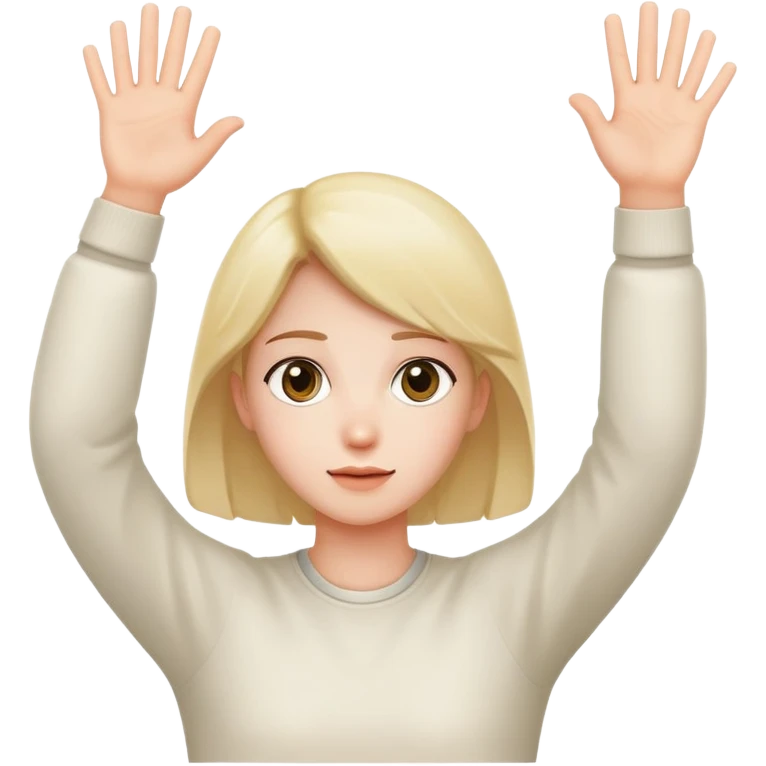 hands up innocent  emoji