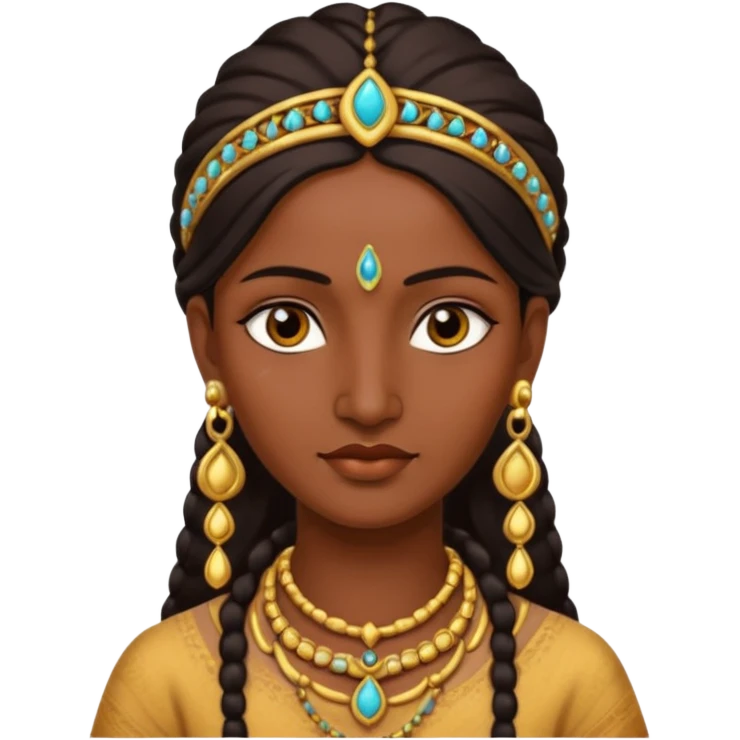 ancient indian woman with earrring emoji