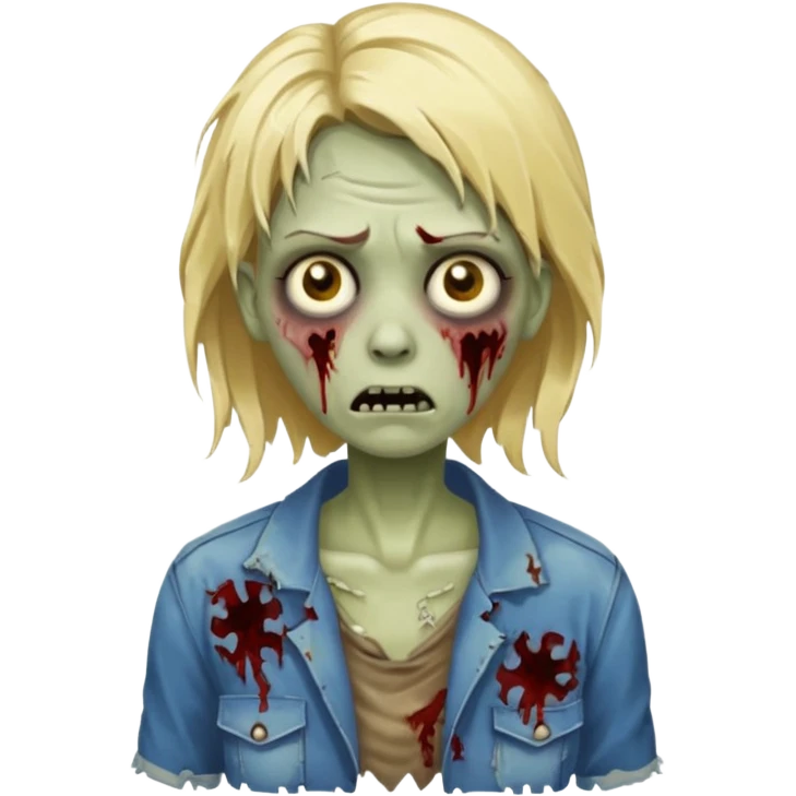 a blonde zombie with medium hair  emoji