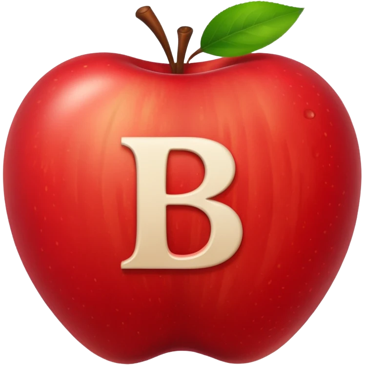 Empty apple like o with letter B in the midlle emoji