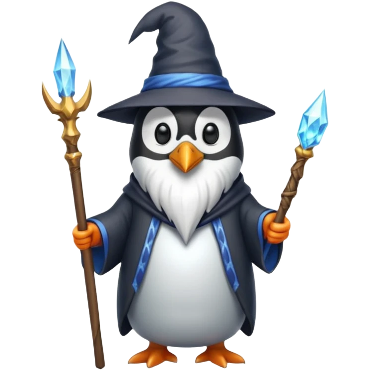 Penguin Wizard emoji