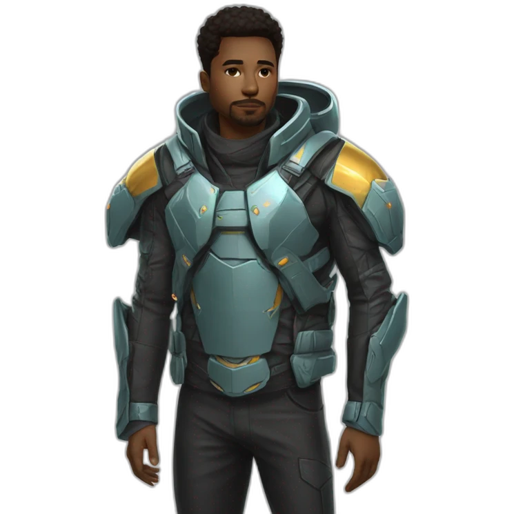 futuristic Galactic Vanguard Jackets armored emoji