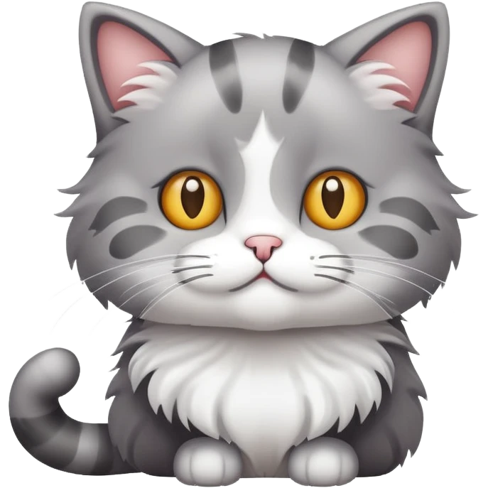 Curious cat with question marks emoji