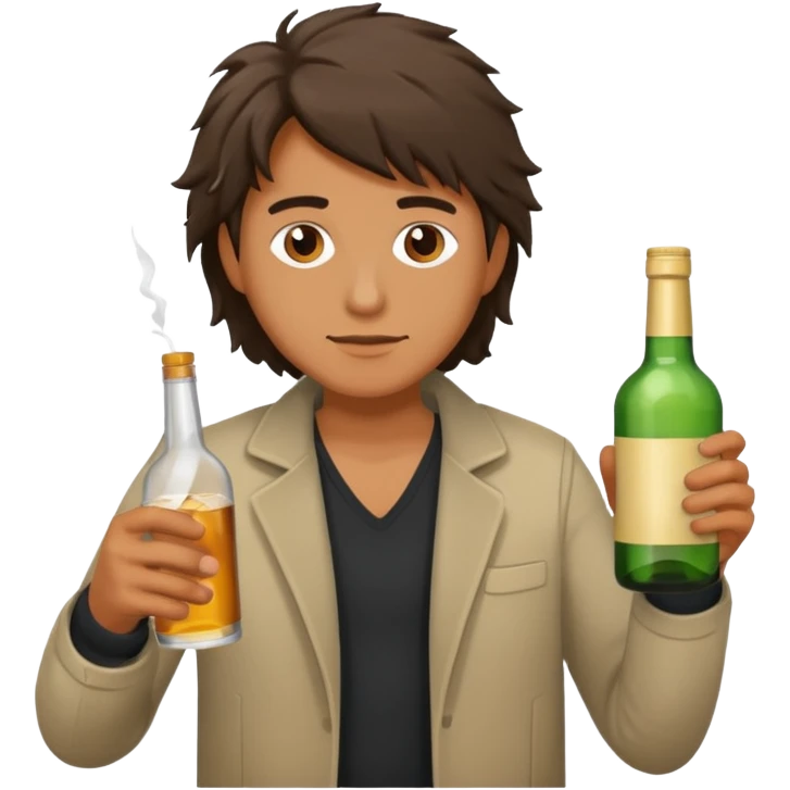 A person alcholic emoji