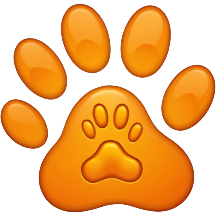 a very light orange pawprint emoji