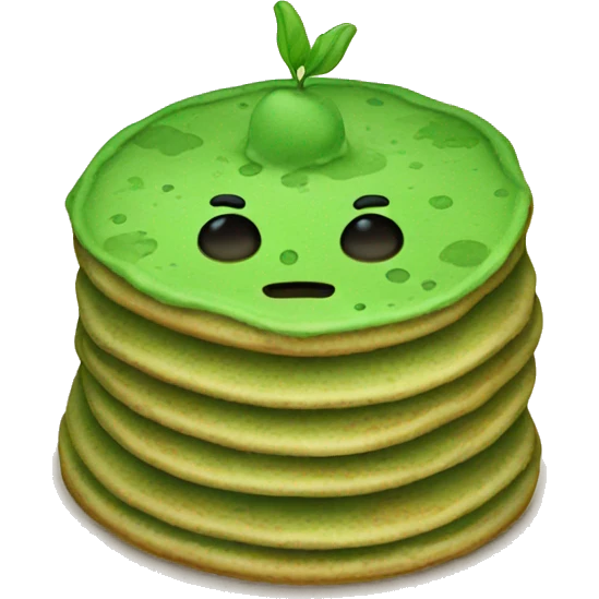 Green pancake emoji