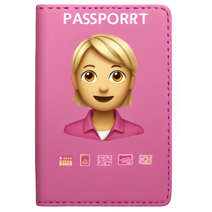 Pink passport emoji