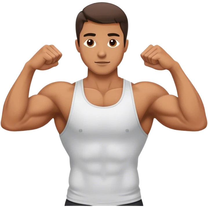 man performing side deltoid exercise emoji