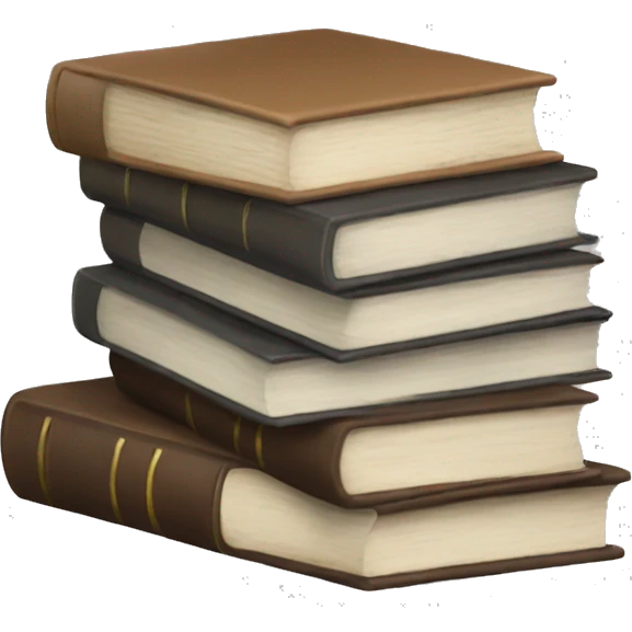 neutral stack of books emoji