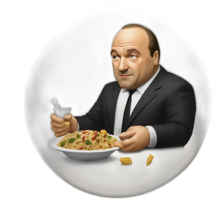 Tony Soprano eating gabagool emoji