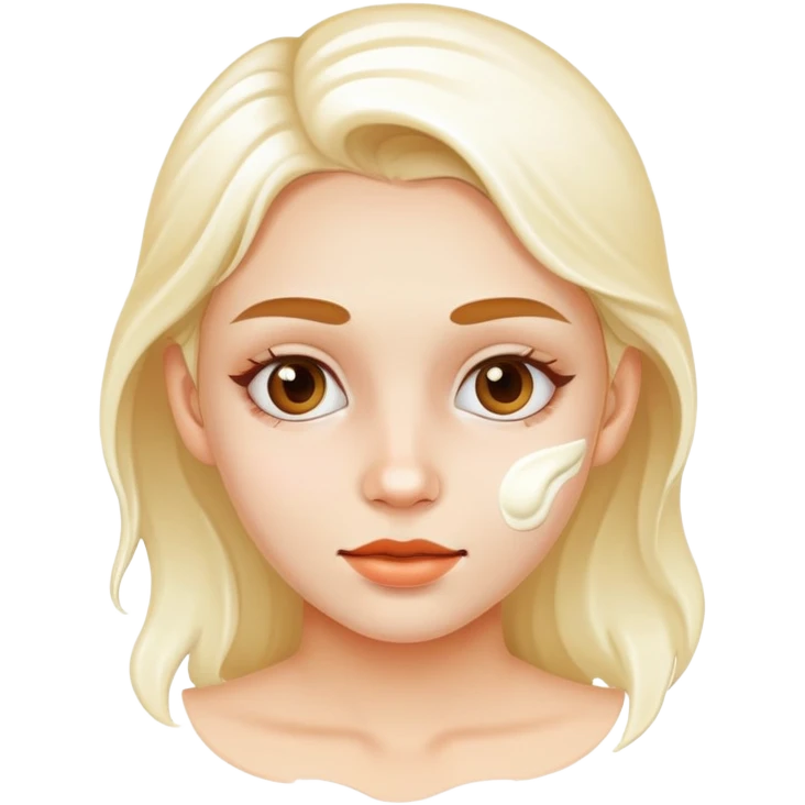 Girl with cream on face emoji