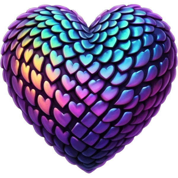 dark warm iridescent SCALEy heart emoji