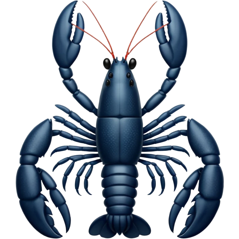 White and black white lobster  emoji