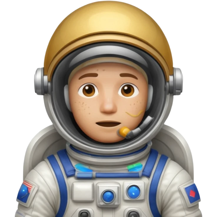 astronaute homme en sueur emoji