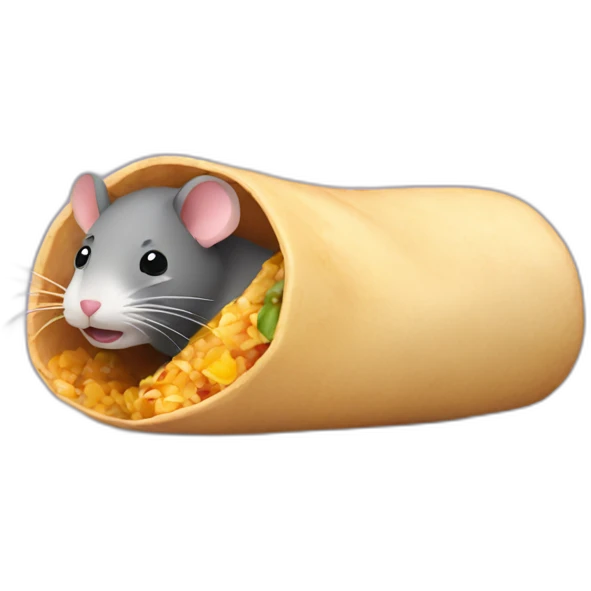 rat in burrito emoji