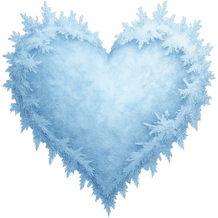 winter heart, remove background emoji